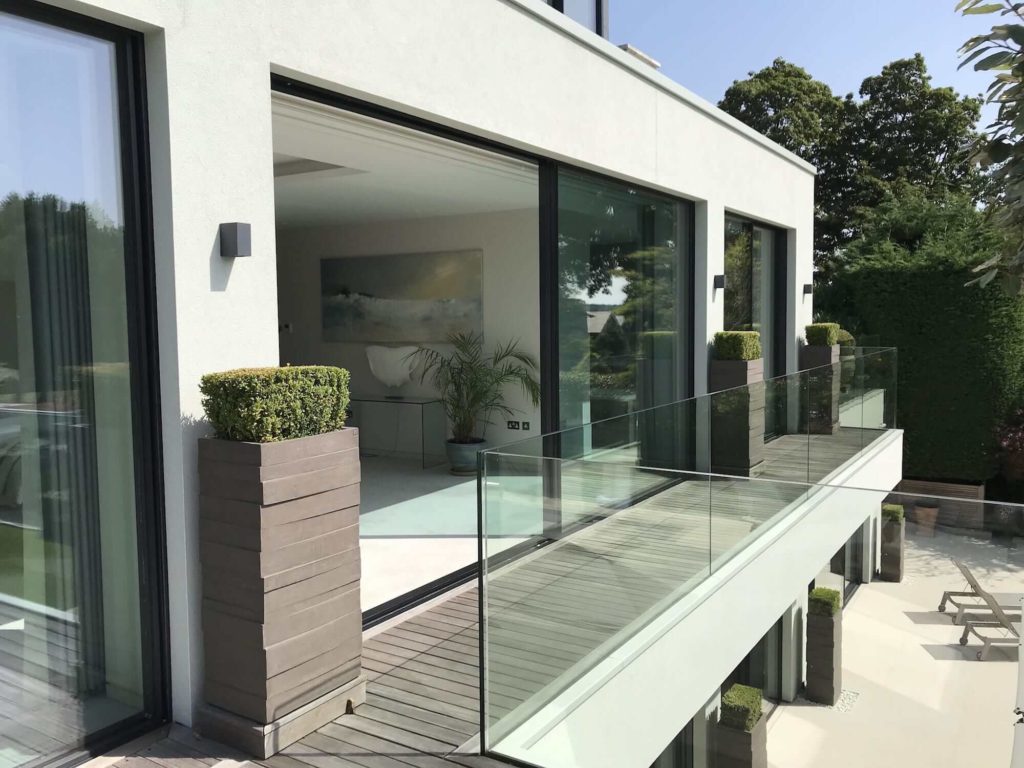 Ultraline black slimline sliding doors green monkey installation