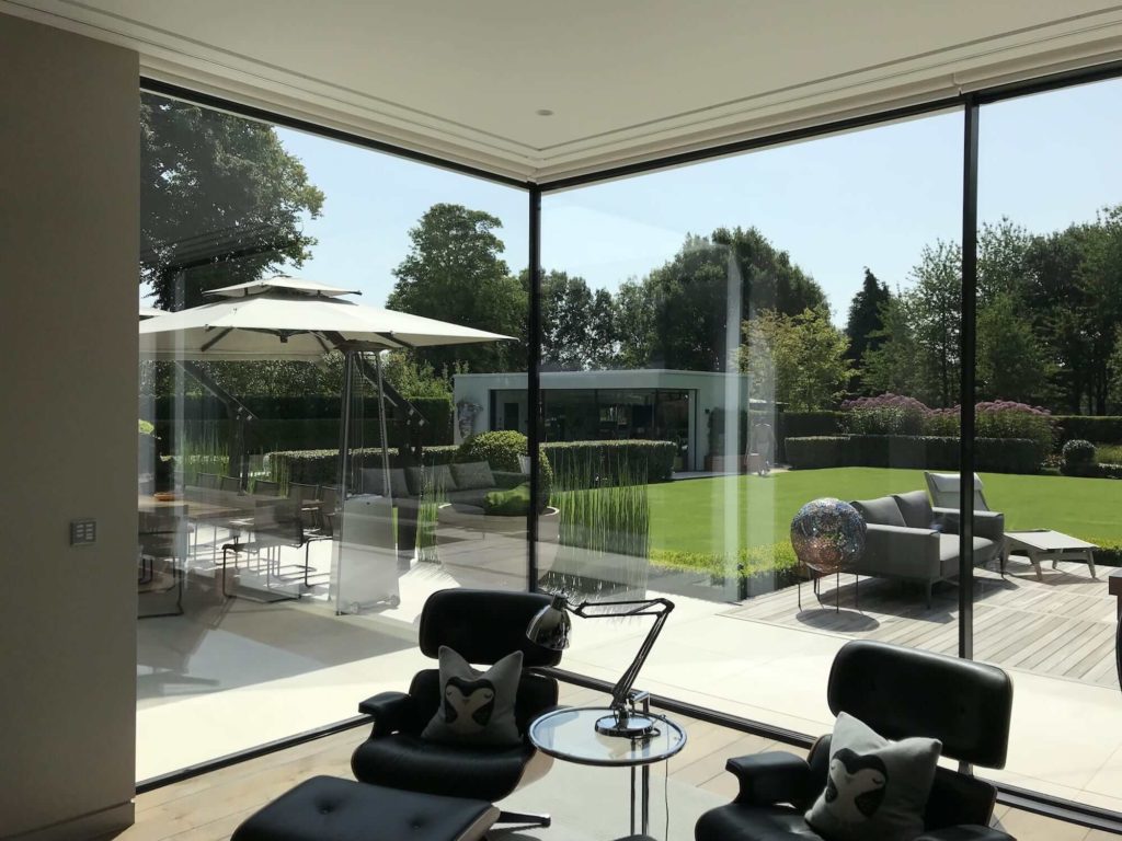 Ultraline black slimline sliding doors green monkey installation