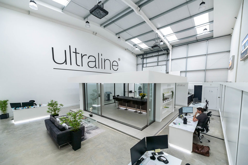 Ultraline minimal frame sliding door patio door kent showroom