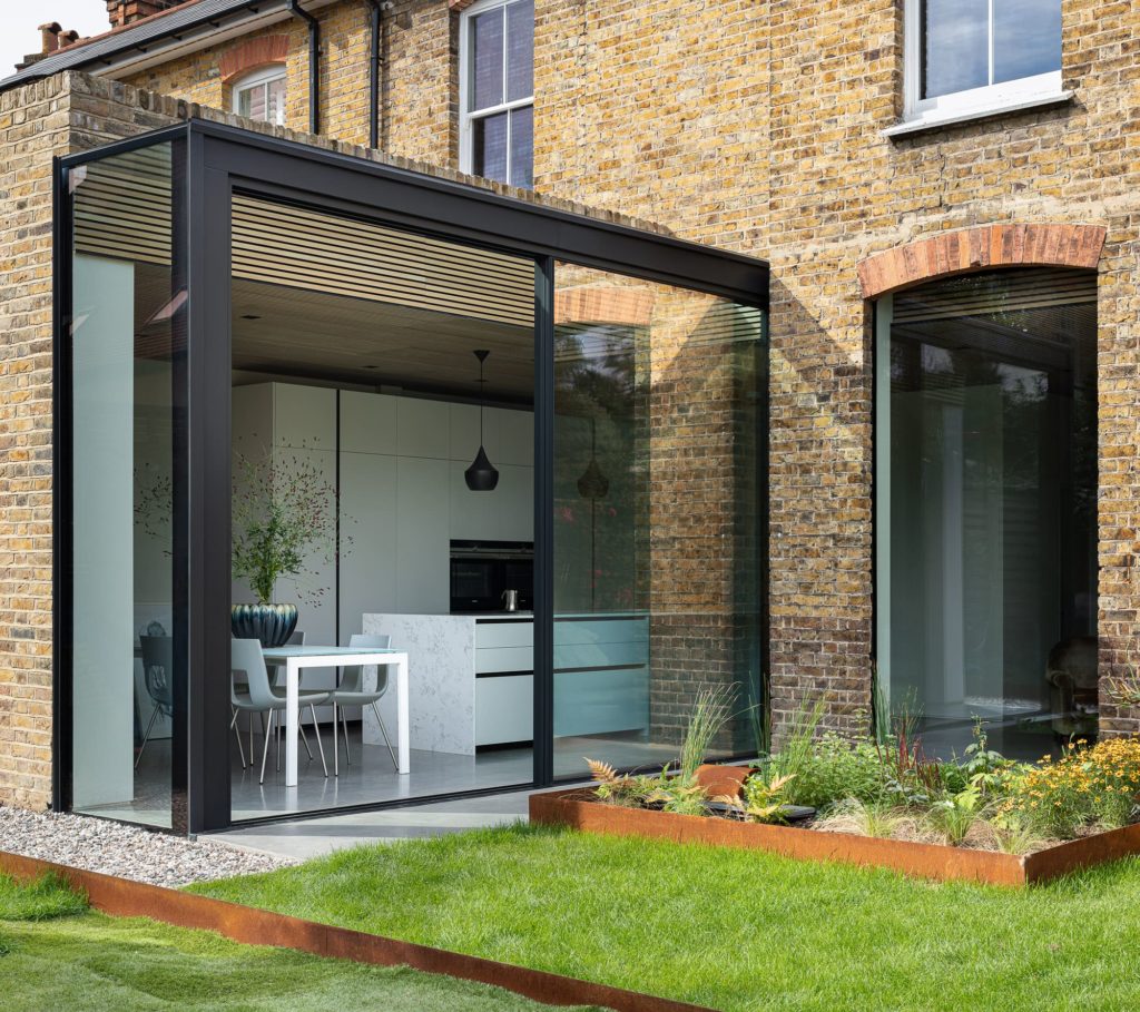 Kirkstall Road Ultraline black sliding doors installation