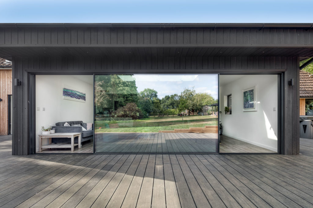 Muddy Puddle Cottage Ultraline sliding doors installation Hampshire